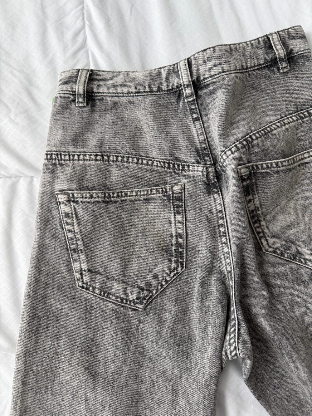 $590 Isabel Marant Lemony High-Rise Wide-Leg Jeans Gray Acid Wash Women’s FR 34 - Picture 8 of 13